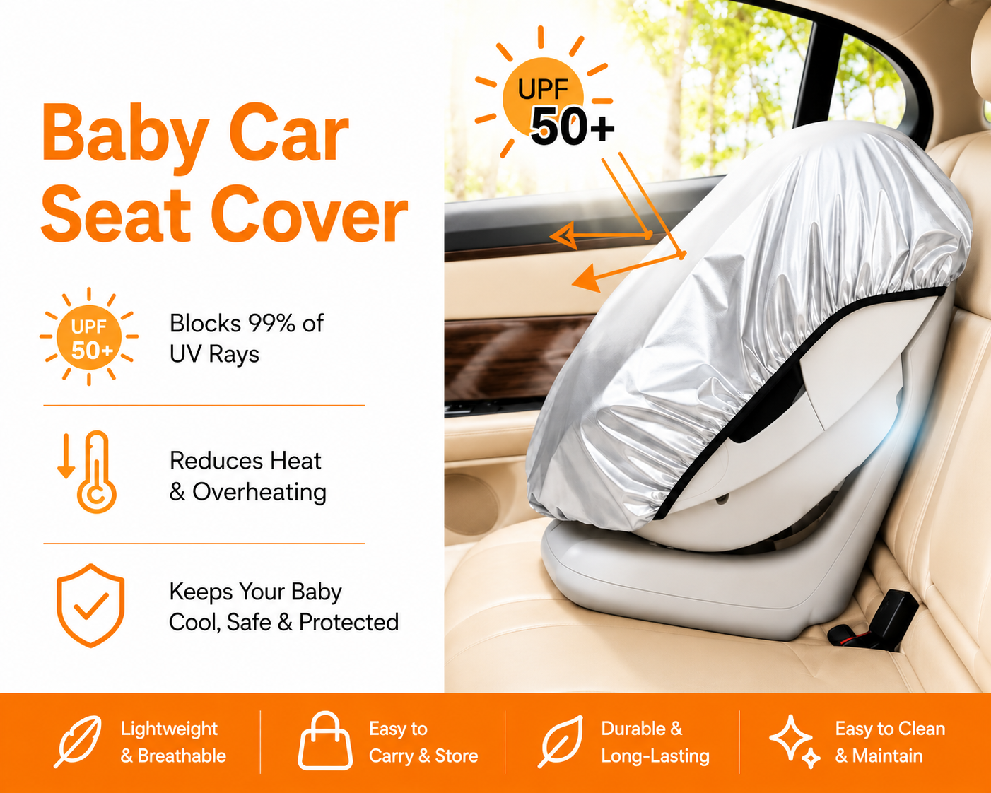 Baby Car Seat Cover Sun Protection