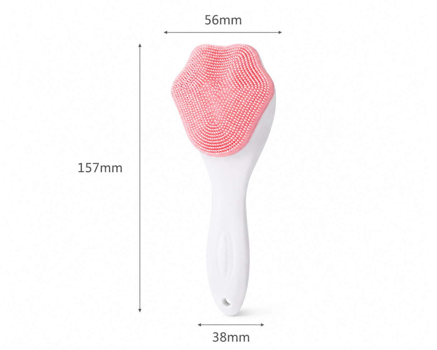 Silicone Facial Cleansing Brush with Ergonomic Handle