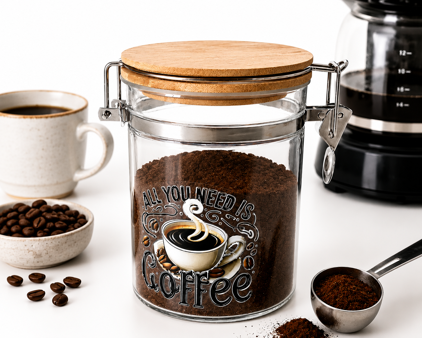 Glass Coffee Jar