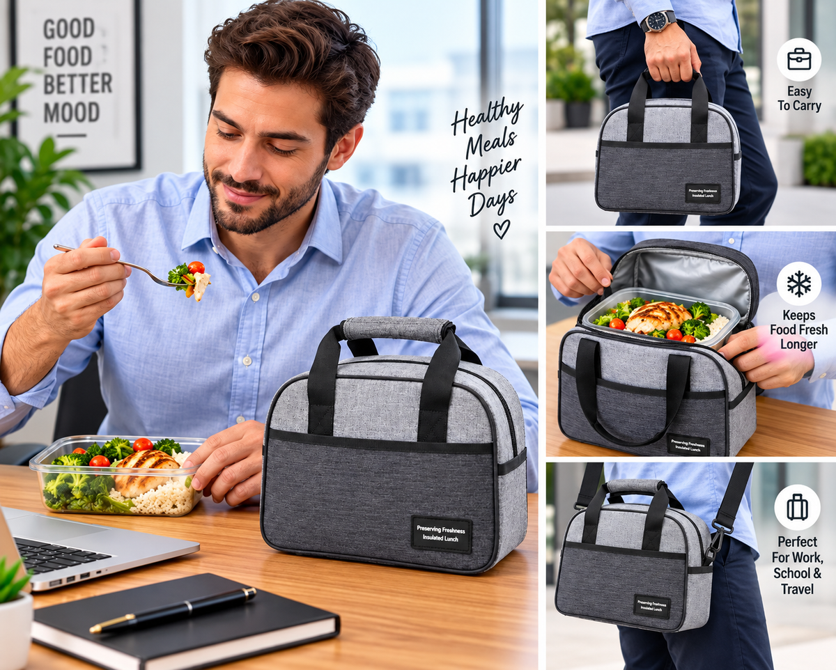 Insulated Lunch Bag for Work