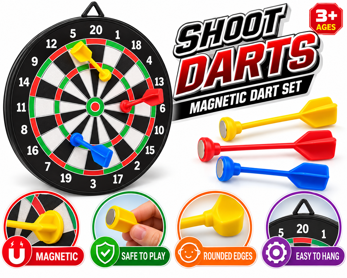 Magnetic Dart Board Game – Safe Darts Shooting