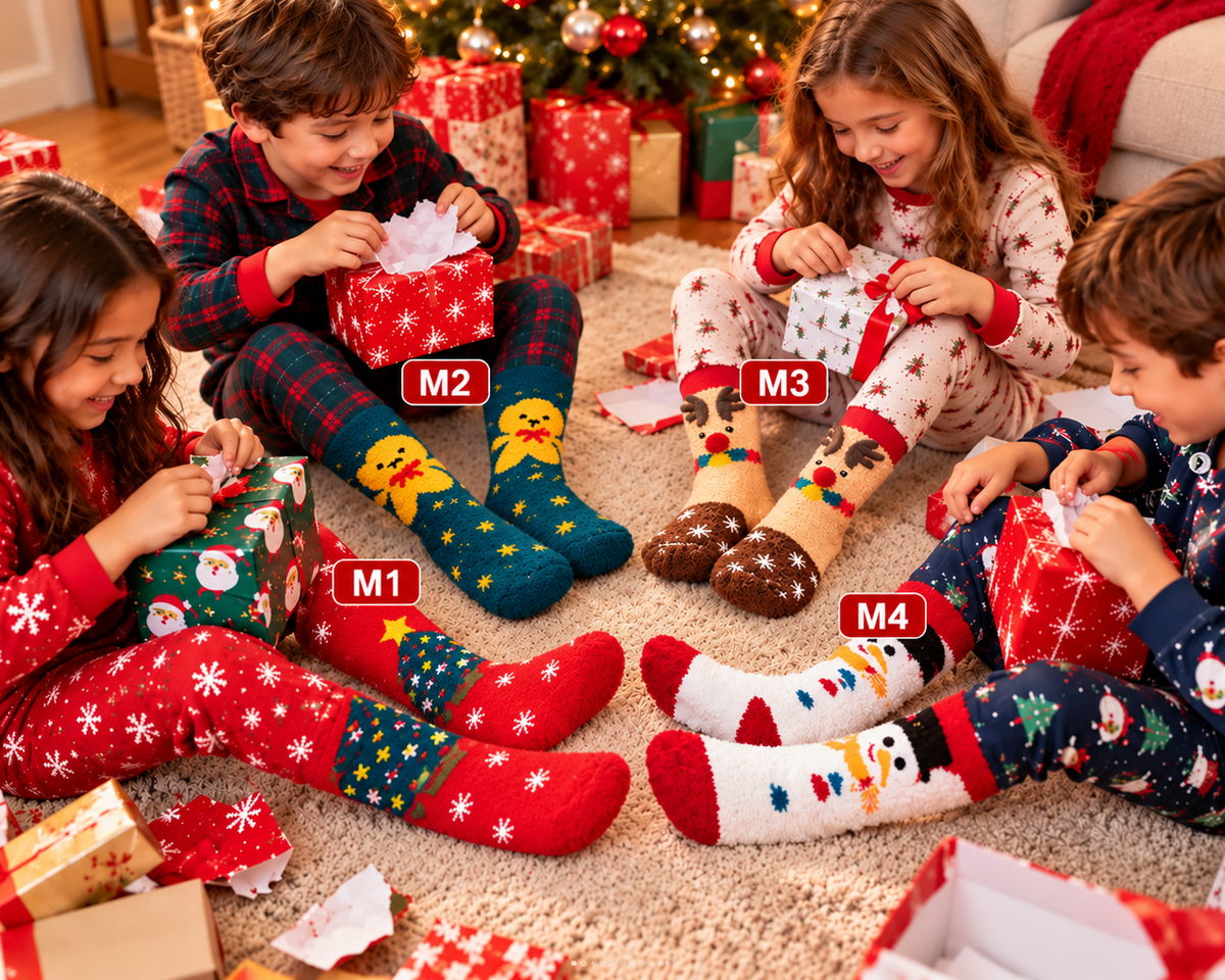 Christmas Fuzzy Socks for Kids
