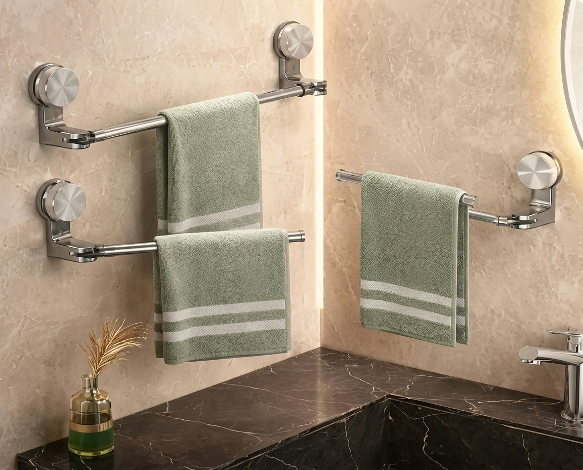 Modern Standing Towel Rack & Swivel Towel Bar