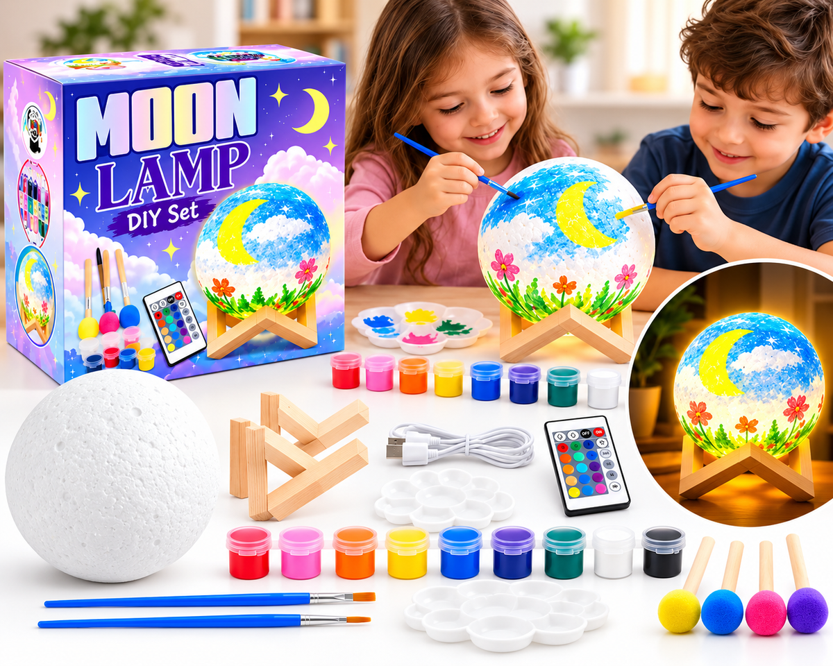 Moon Lamp DIY Painting Kit with Remote Control