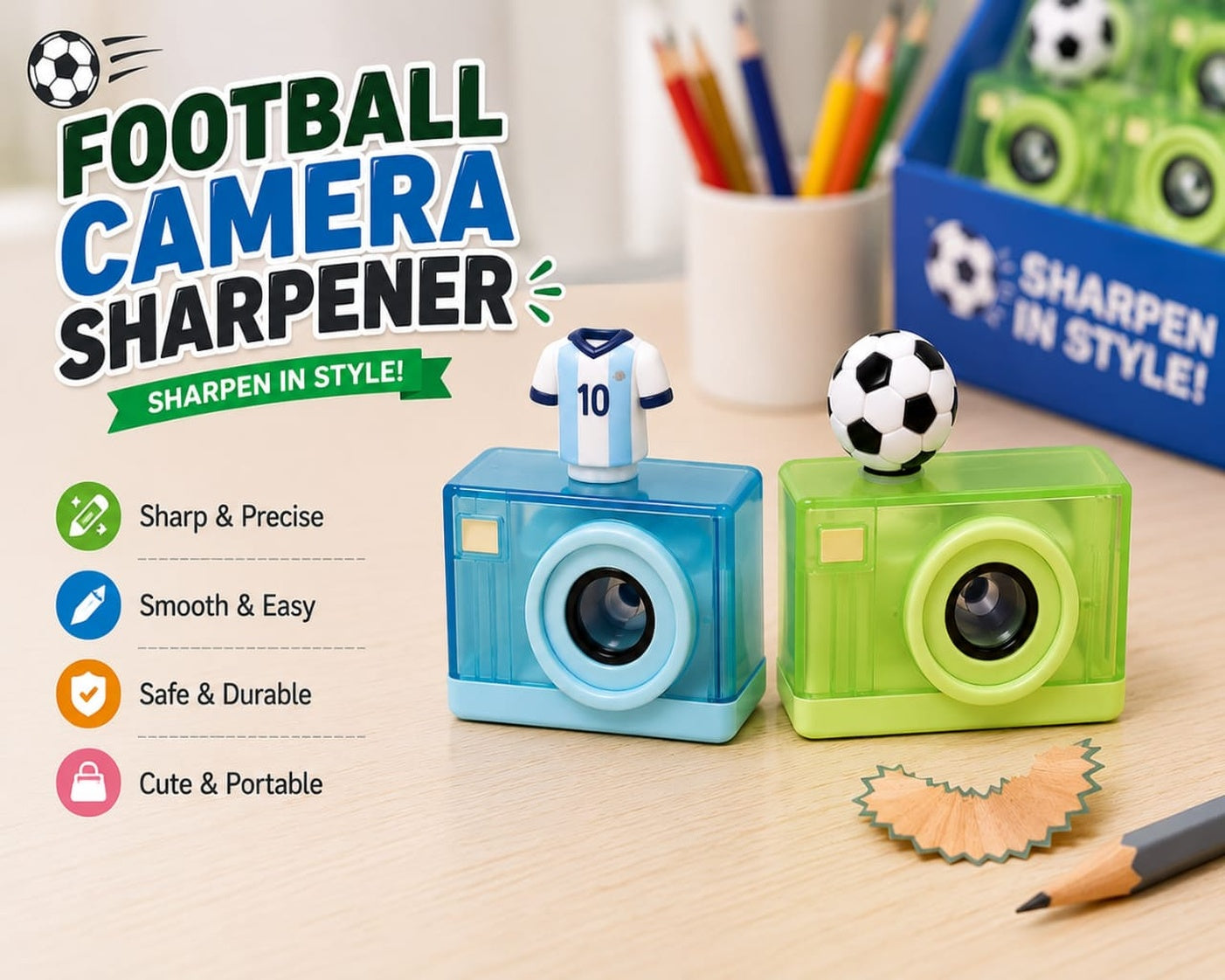 Football Camera Sharpener