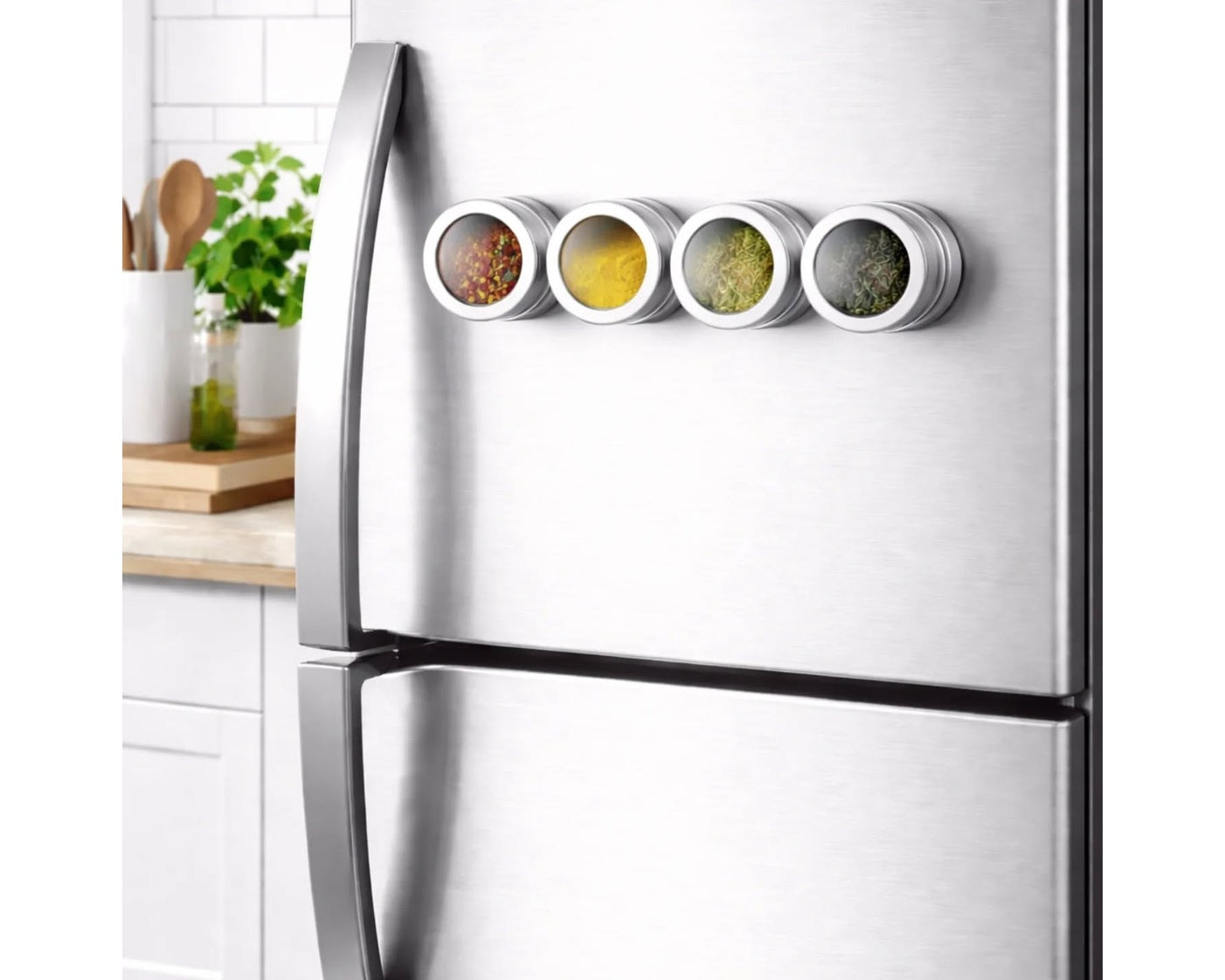 4 pcs magnetic spice jars