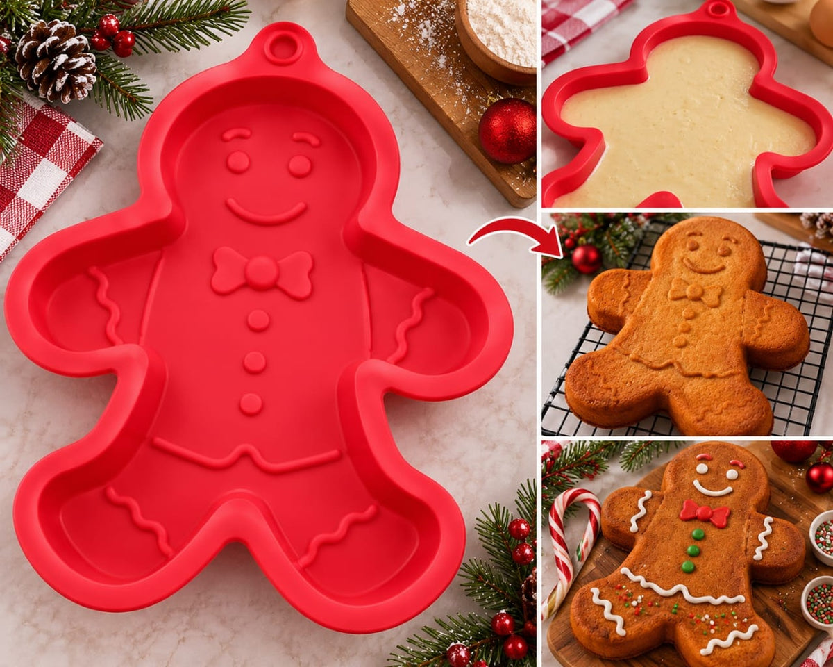Gingerbread Man Silicone Cake Mold-Height 25cm