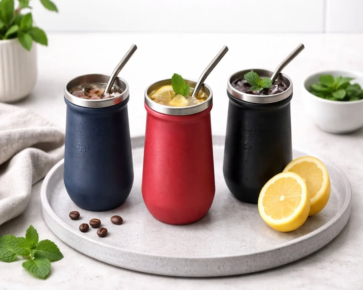 Mate Cup Stainless Steel with straw