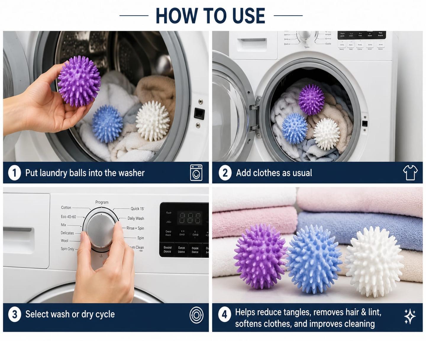 Reusable Laundry Balls