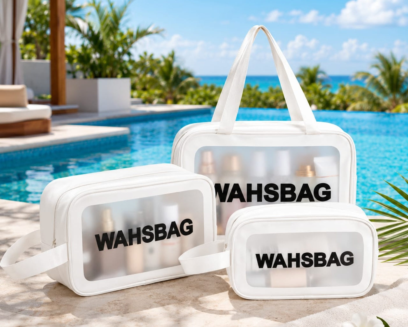 Waterproof Travel Toiletry & Cosmetic Bag Set