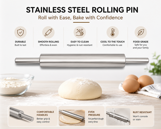 Stainless Steel Dough Rolling Pin
