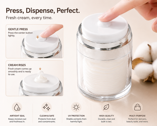 Press Pump Cream Dispenser Jar