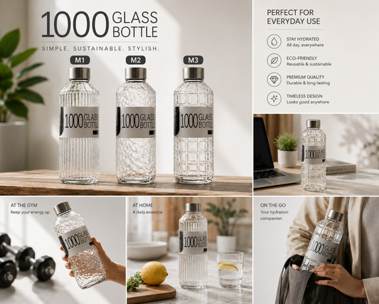 Water Glass Bottle 1L