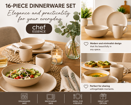 16-Piece Stoneware Dinnerware Set