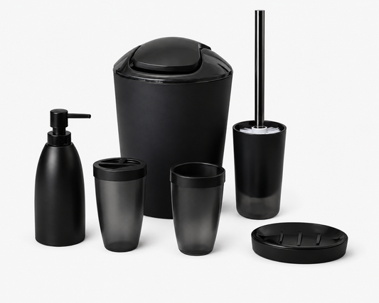 6-Piece Bathroom set Black