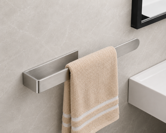 No-Drill Self-Adhesive Modern Towel Holder -Grey