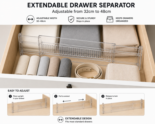 Extendable Drawer Separator up to 48 cm