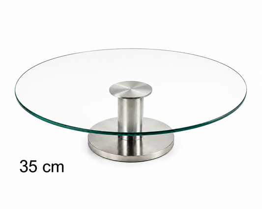 Glass Rotating Cake Stand - 35cm