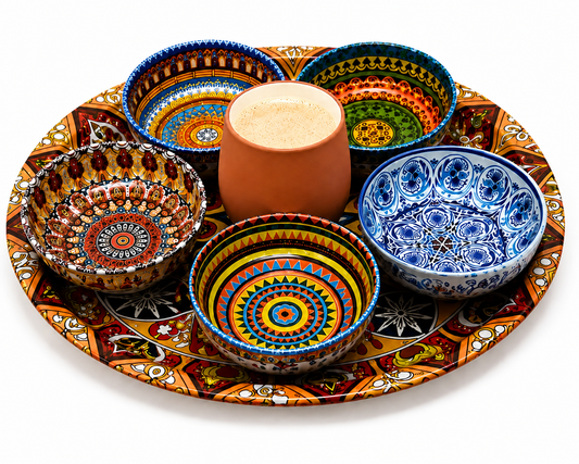 Tray + 5 bowls