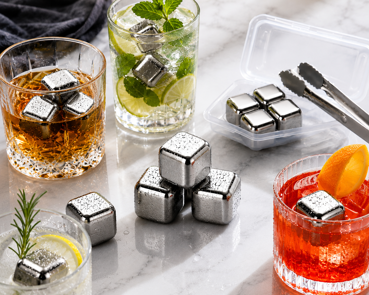 Stainless Steel Ice Cubes