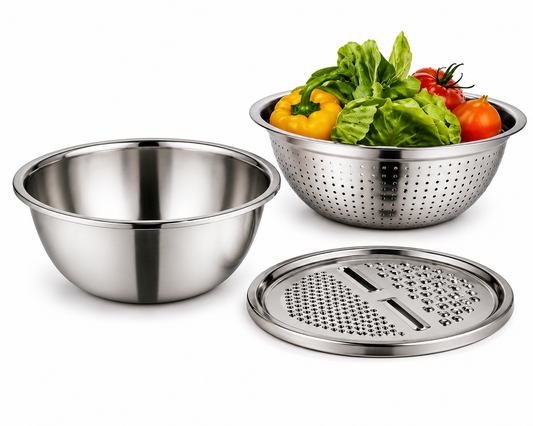 Stainless Steel Chopper Bowl with Drainer