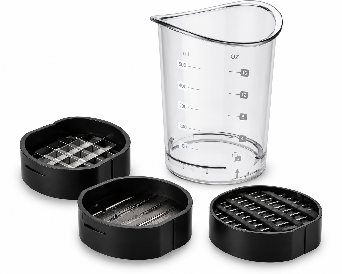 Slicer Cup with 3 interchangeable blades