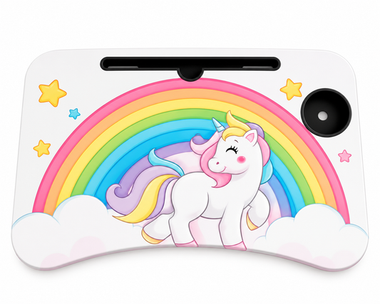 Kids Lap Desk with Tablet Holder and Cup Slot – Portable Activity Table