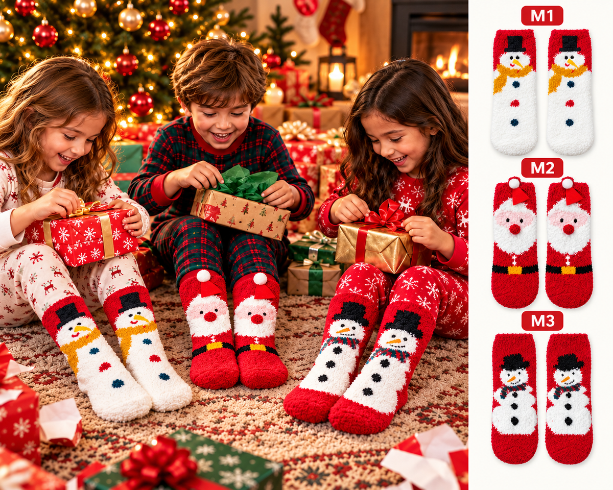 Christmas Fuzzy Socks for Kids