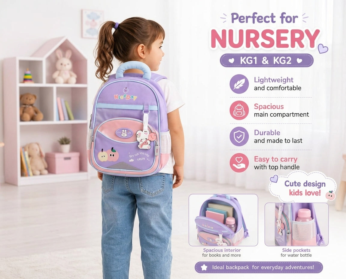 Girls Purple School Backpack