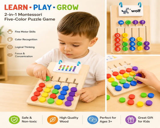 Montessori Color & Alphabet Learning Board