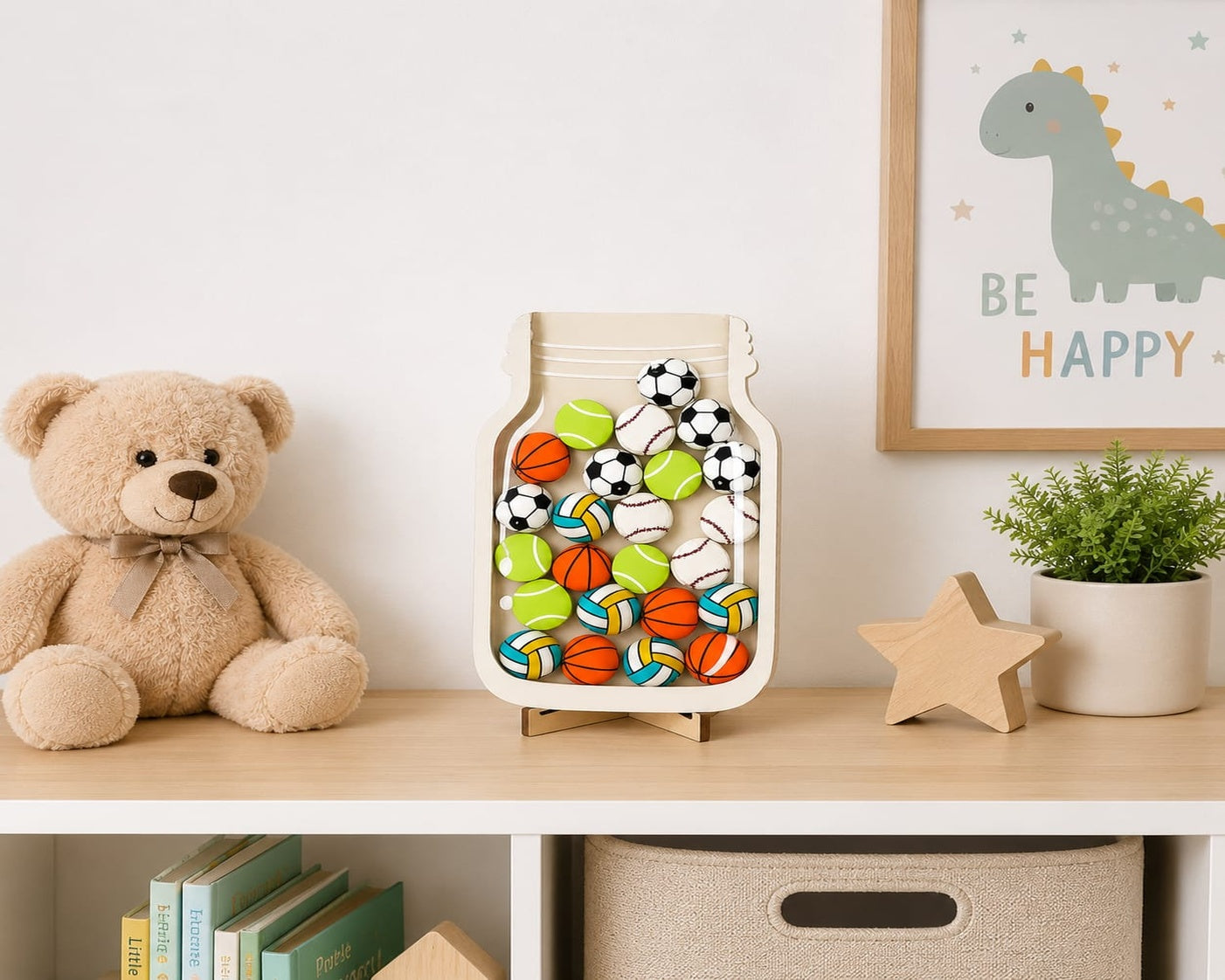 Wooden Sports Reward Jar for Kids