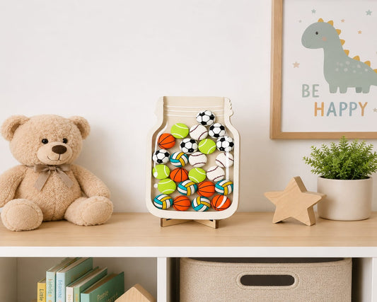 Wooden Sports Reward Jar for Kids