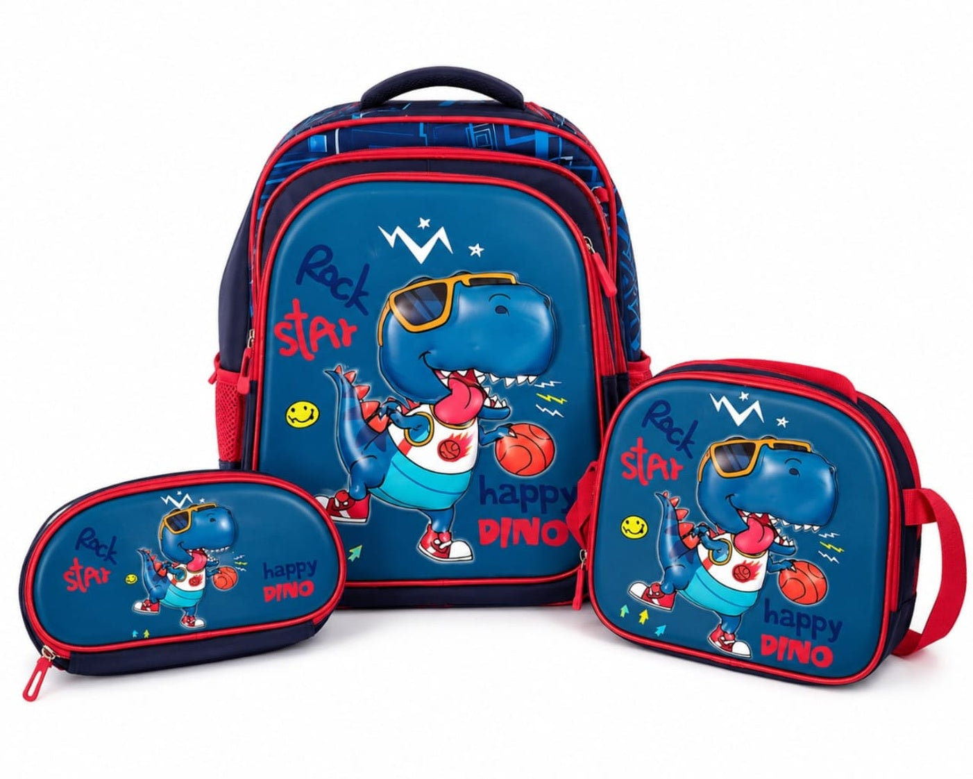 Kids 3-Piece Dinosaur School Bag Set