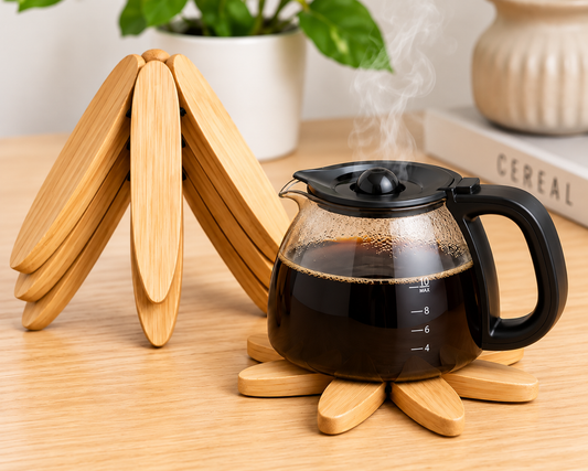Bamboo Folding Coasters Set of 3 – Heat-Resistant