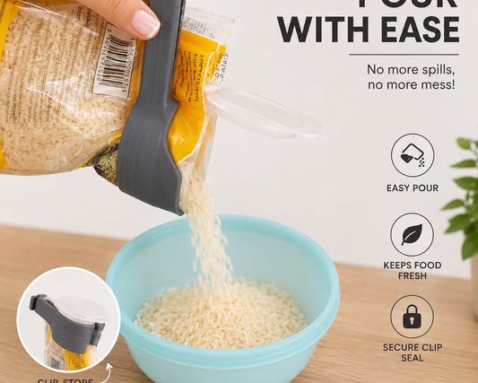 Bag Sealing Clip with Pour Spout