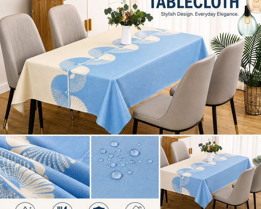 Waterproof Blue Dining Table Cover