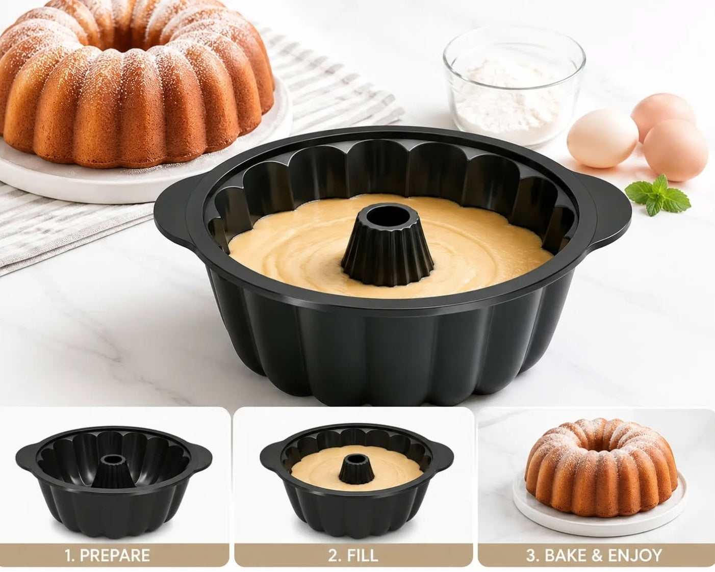 Silicone Cake Mold - Black