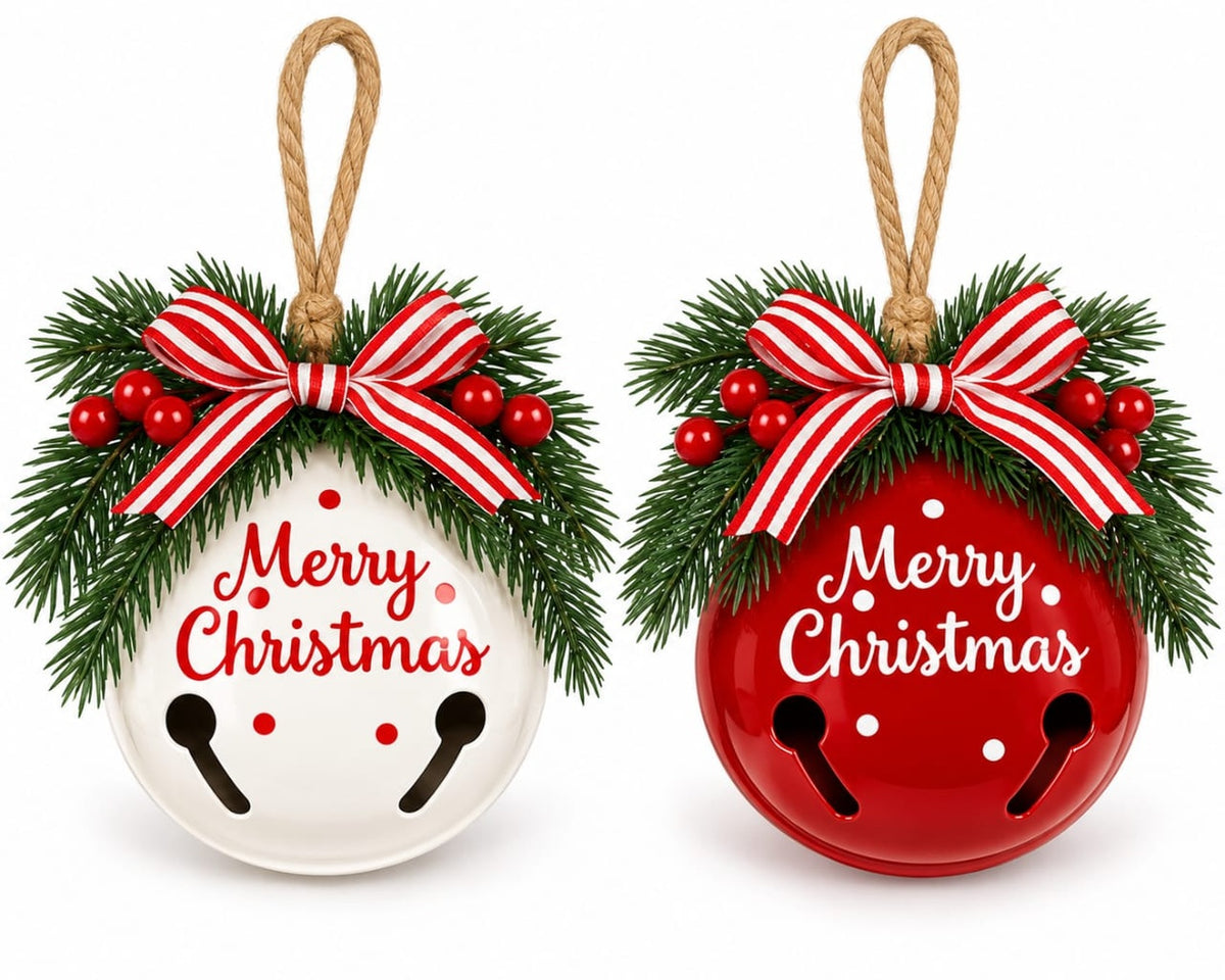 Christmas Bell Door Ornament - Metal