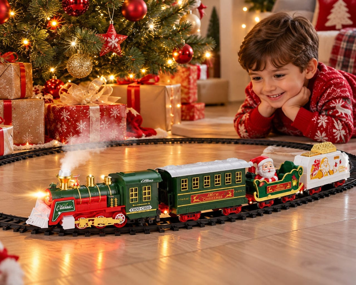 Christmas Electric Train Set with Santa Claus - 22 PCs