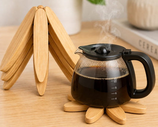 Foldable Bamboo Heat Resistant Trivet -Set of 3