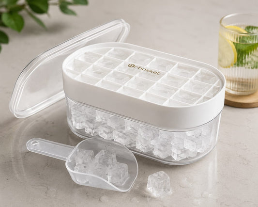 Ice Cube Tray with Storage Bin and Scoop