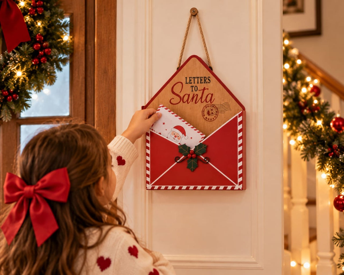 Christmas Letter to Santa Mailbox with Rope