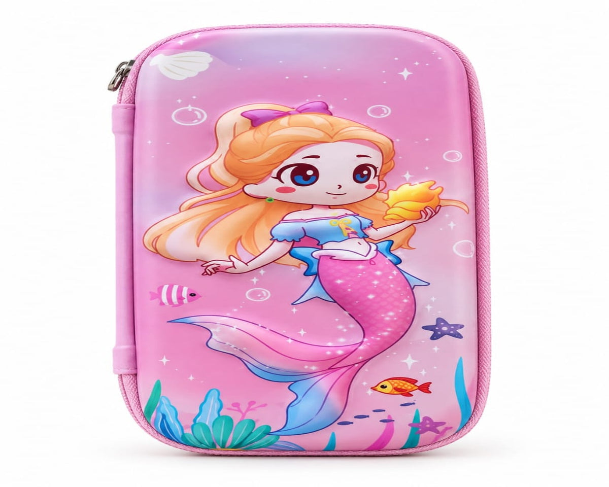 Girls’ Mermaid Pencil Case (21 cm x 8 cm)