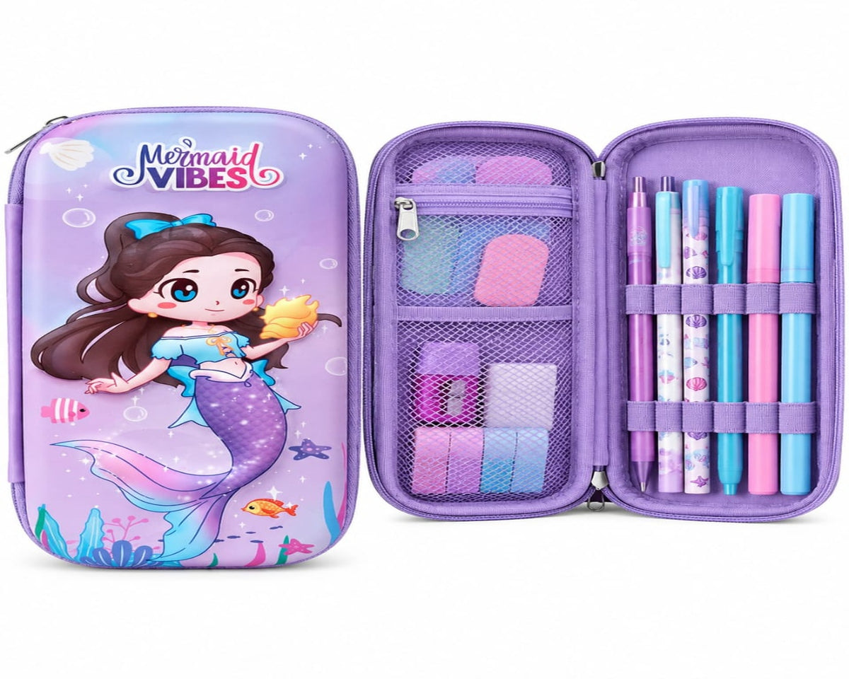 Girls’ Mermaid Pencil Case 2 (21 cm x 8 cm)