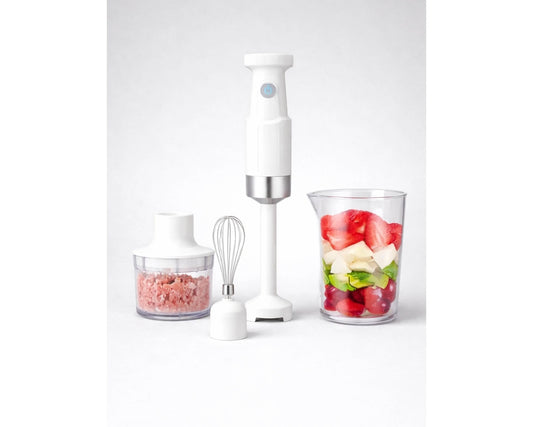Hand Blender Set – with Chopper, Whisk & Beaker 600W
