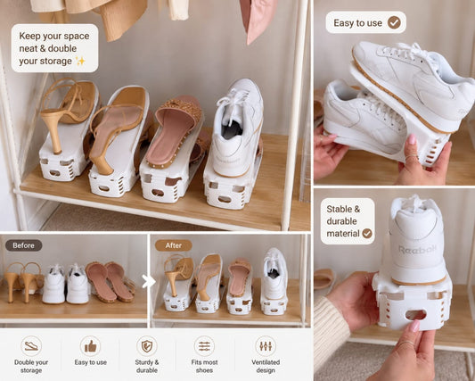 Adjustable Shoe Slot Organizer | Space Saving