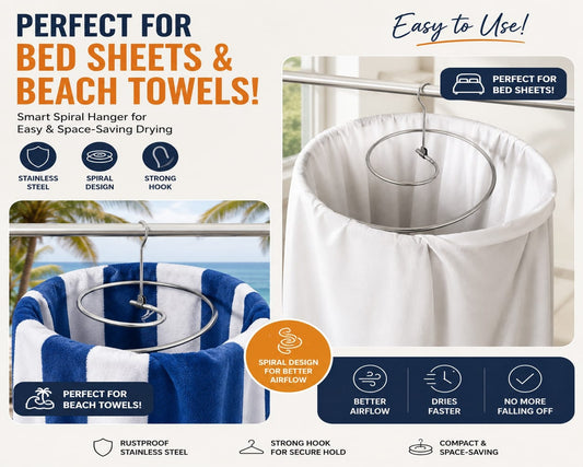 Spiral Bed Sheet & Beach Towel Hanger