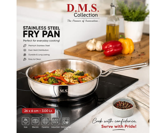 26cm Stainless Steel Fry Pan -3L