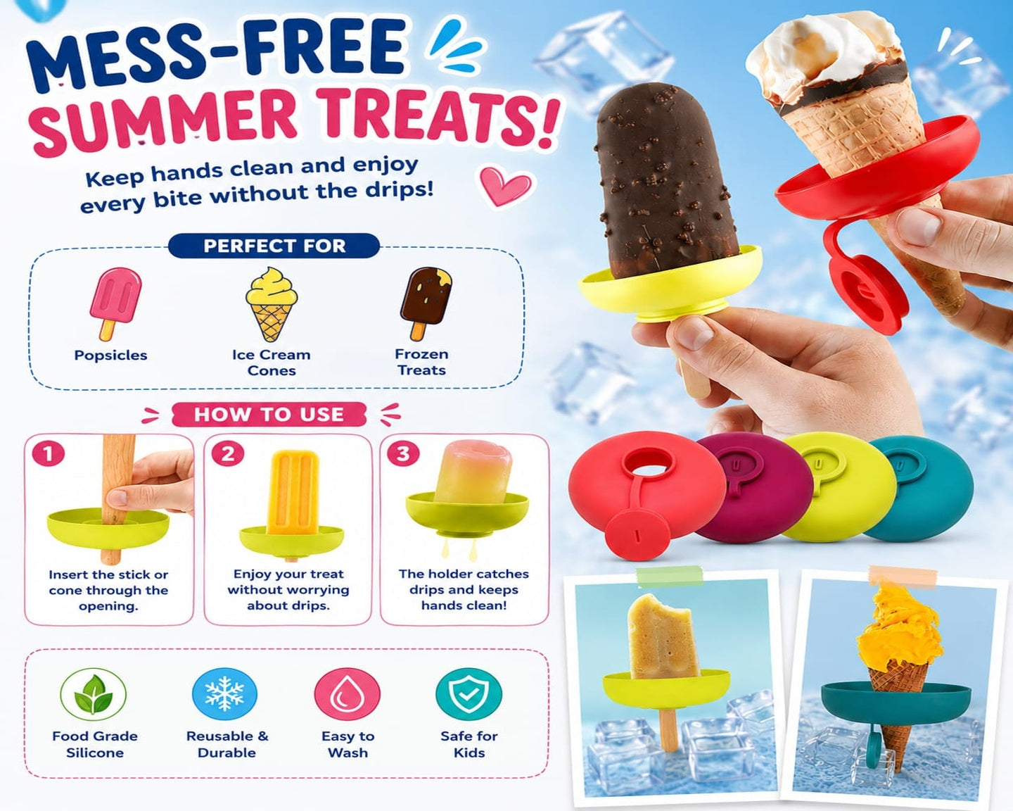 Drip-Free Popsicle Holder